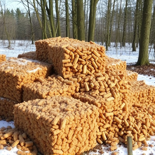 Piles of suet pellets for winter