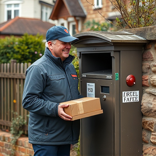 Postman delivering wild bird food parcel