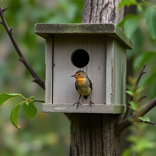 Quiet bird box after breeding season