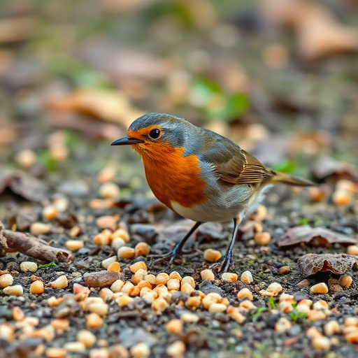 robin-pecking-at-suet-pellets-on-ground-640x480-51592917.jpeg