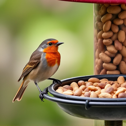 robin-perched-near-peanut-filled-feeder-640x480-8829643.jpeg