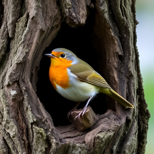 robin-resting-near-tree-trunk-640x480-1019214.jpeg