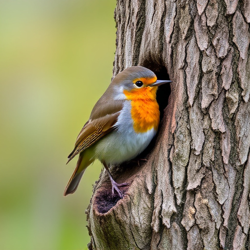 robin-resting-near-tree-trunk-640x480-4365198.jpeg