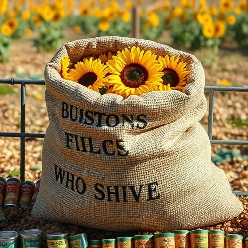 sack of sunflower hearts
