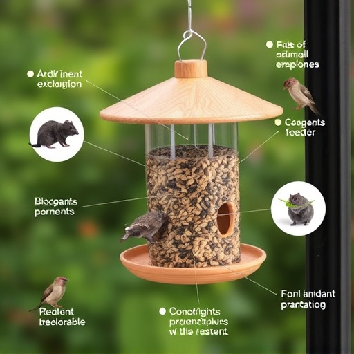 Seed feeder with rodent exclusion features