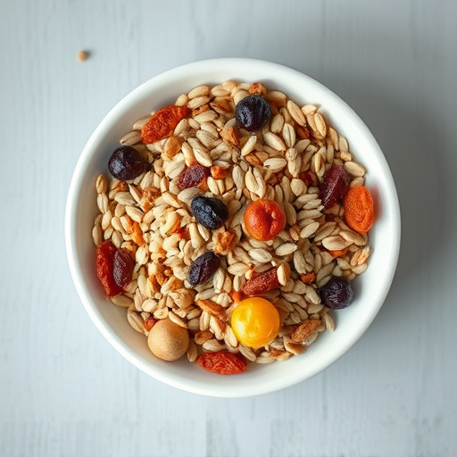 Seed mix with dried fruits