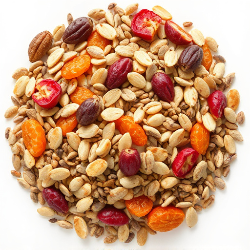 Seed mix with dried fruits