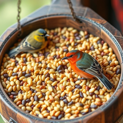 Selection of fine seeds for songbirds