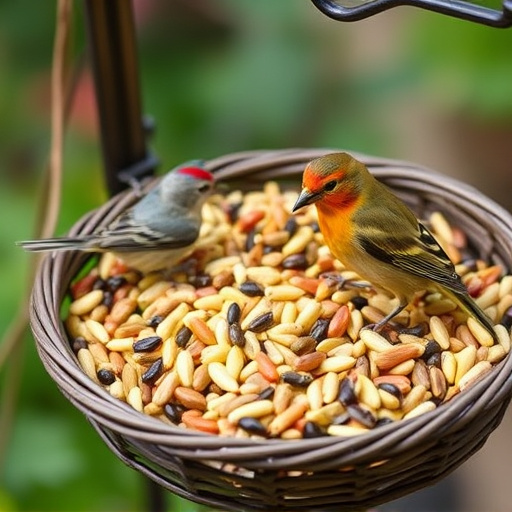 Selection of fine seeds for songbirds