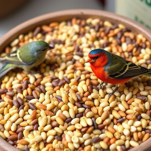 Selection of fine seeds for songbirds