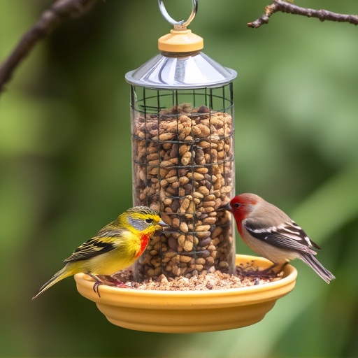 Selective feeding station for small birds