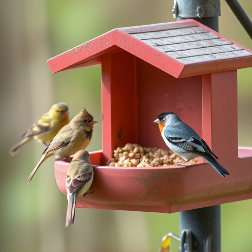 Selective feeding station for small birds