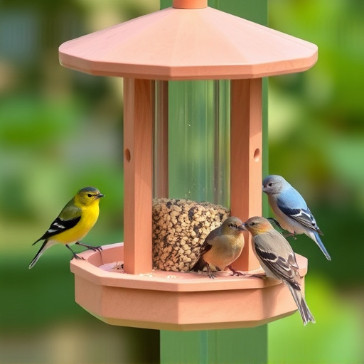 Selective feeding station for small birds