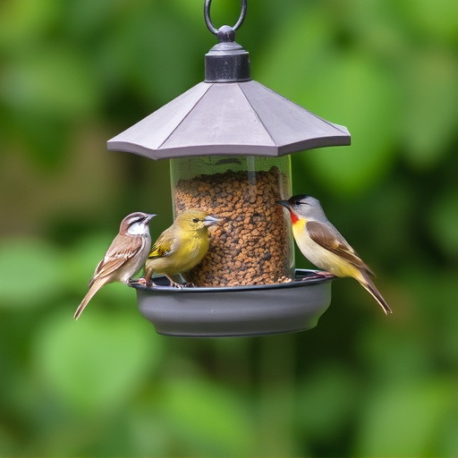 Selective feeding station for small birds