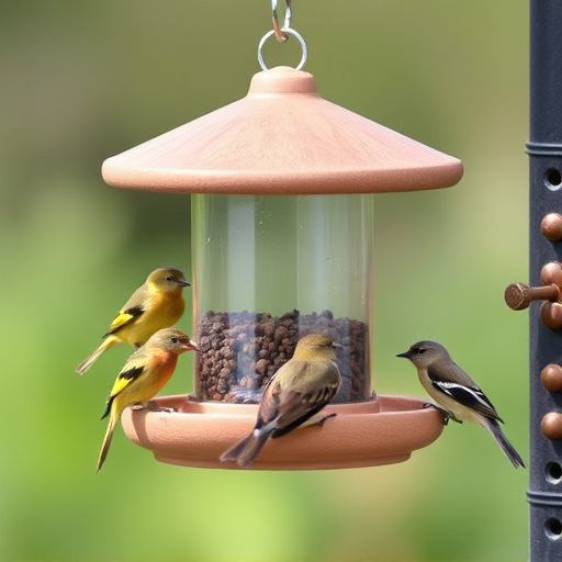 Selective feeding station for small birds