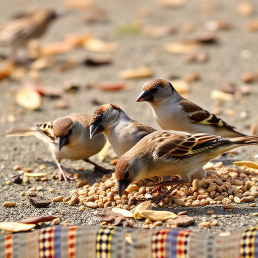 sparrows-eating-seeds-on-ground-640x480-41768841.jpeg