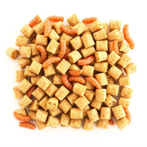 Square suet pellets with dried mealworms
