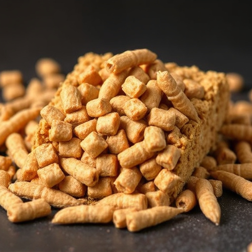 Square suet pellets with dried mealworms