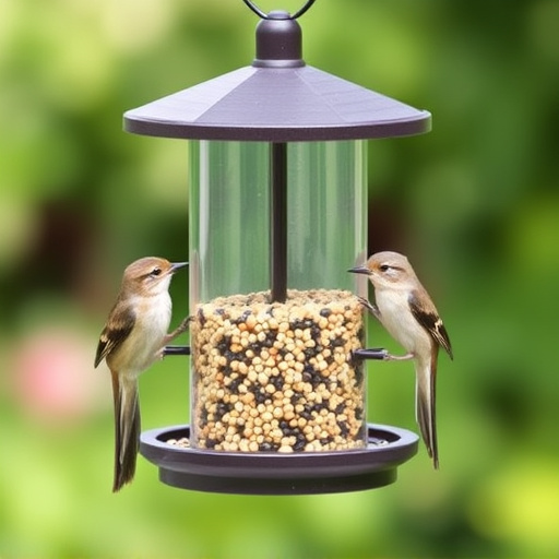 Squirrel-proof feeder with seed compartment