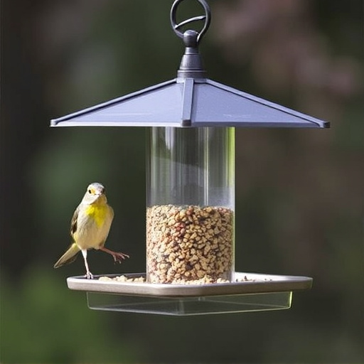 Squirrel-proof platform feeder with roof cover