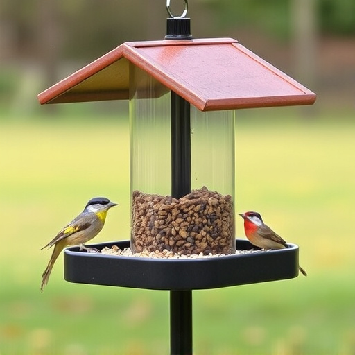 Squirrel-proof platform feeder with roof cover