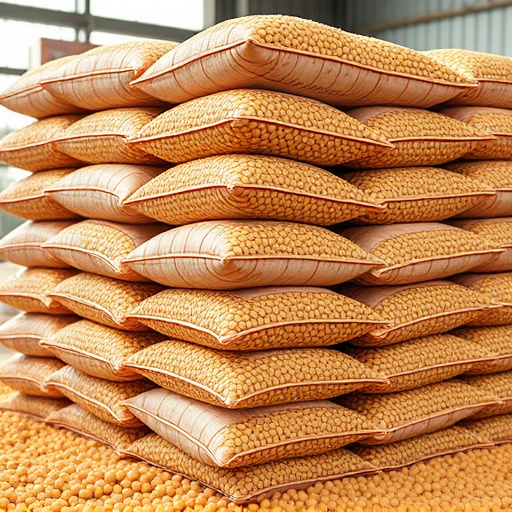 Stacks of suet pellets bags UK