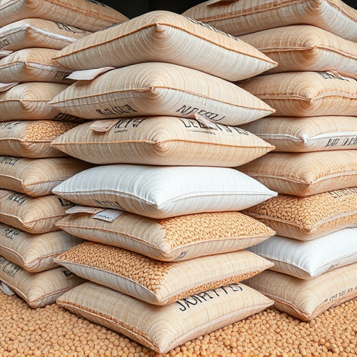Stacks of suet pellets bags UK