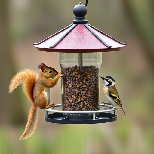 Sturdy bird feeder blocking squirrels