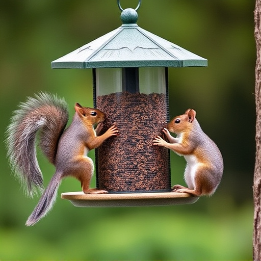 Sturdy bird feeder blocking squirrels