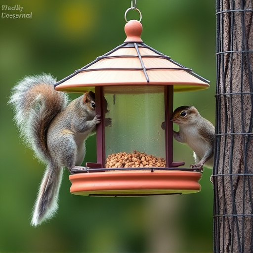 Sturdy bird feeder blocking squirrels