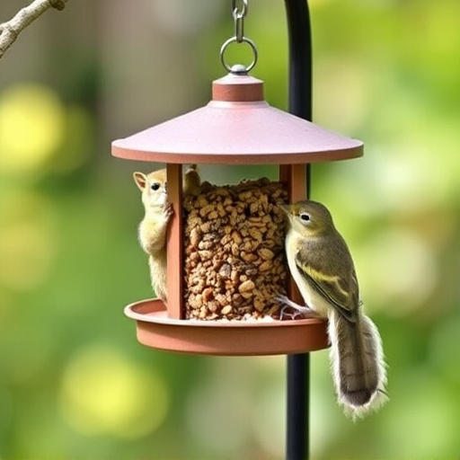 Sturdy bird feeder blocking squirrels