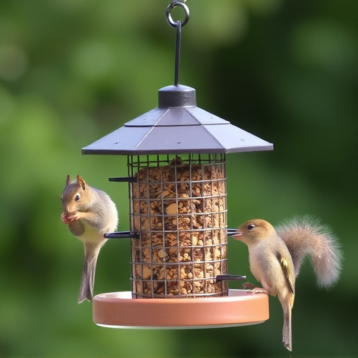 Sturdy bird feeder with anti-squirrel design