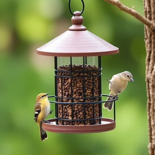 Sturdy bird feeder with anti-squirrel design
