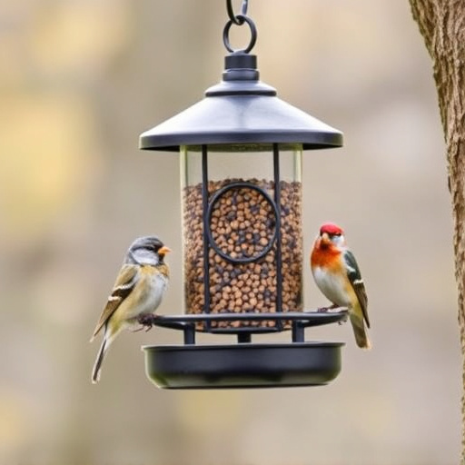 Sturdy bird feeder with anti-squirrel design
