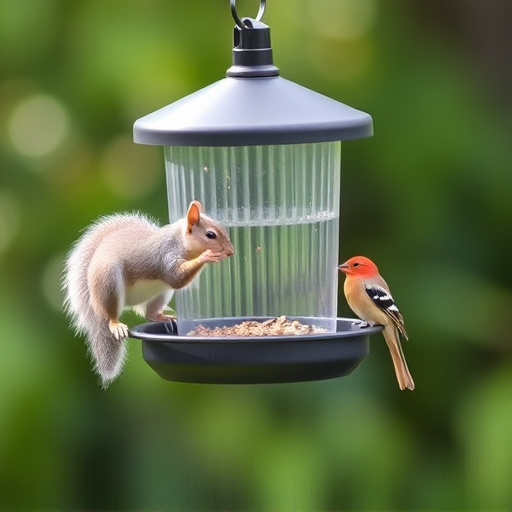 Sturdy bird feeder with anti-squirrel design