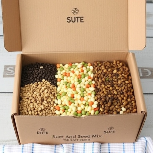 Suet and seed mix in delivery box