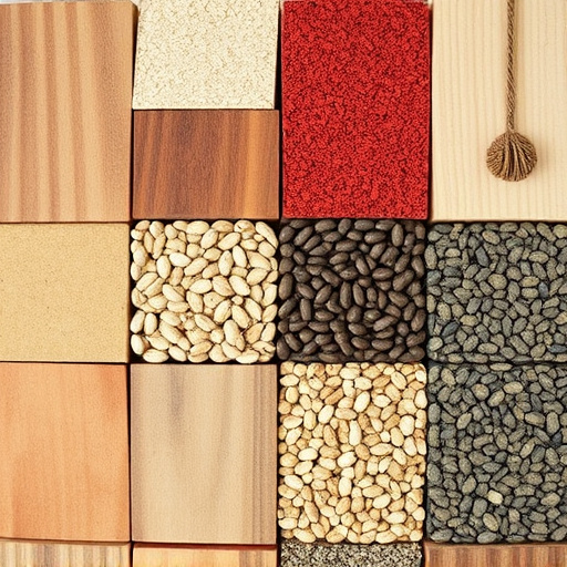 Suet blocks and seed mix displayed