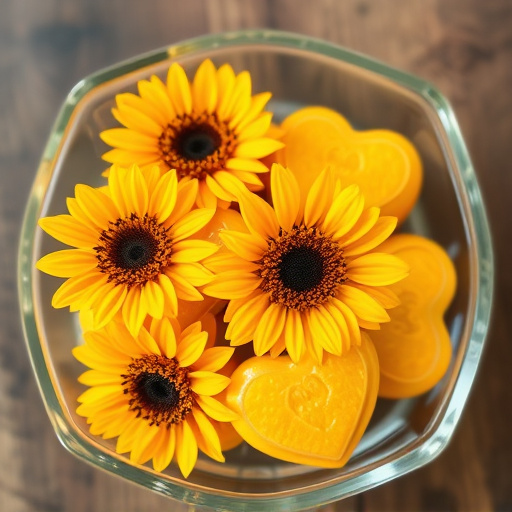 Sunflower hearts in a clear dish