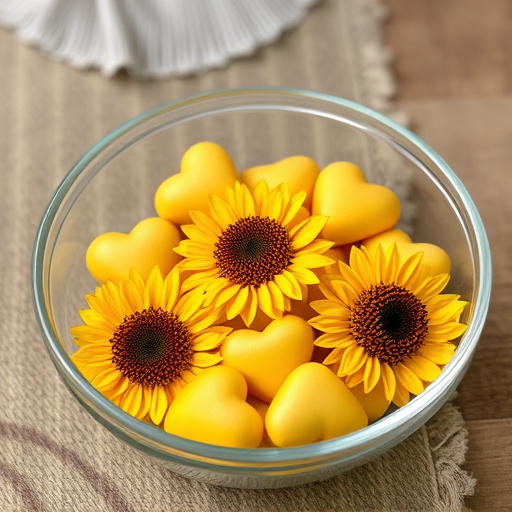 Sunflower hearts in a clear dish