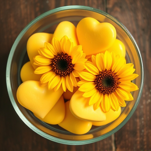 Sunflower hearts in a clear dish