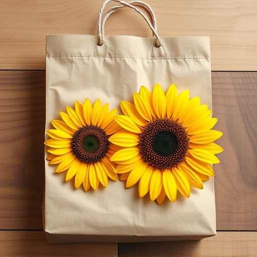 Sunflower hearts in eco-friendly paper bag