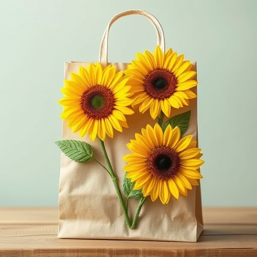 Sunflower hearts in eco-friendly paper bag