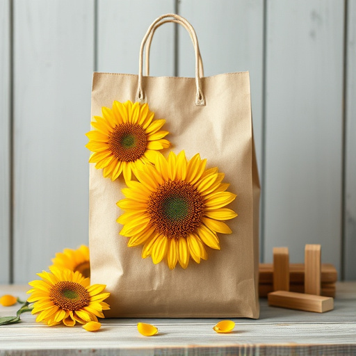 Sunflower hearts in eco-friendly paper bag