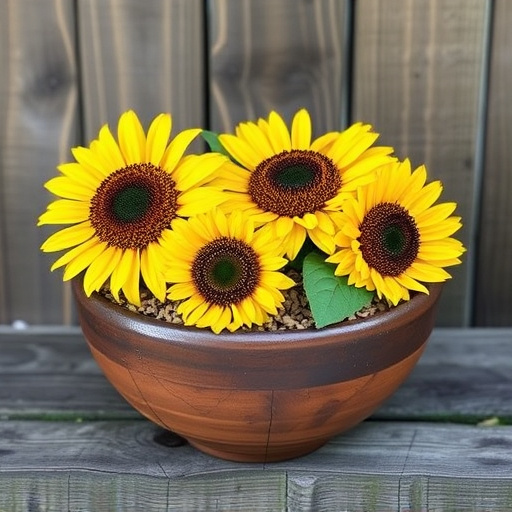 Sunflower hearts in rustic seed container