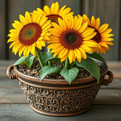 Sunflower hearts in rustic seed container