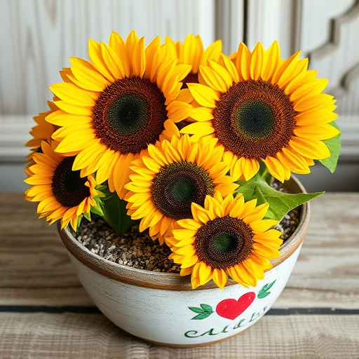 Sunflower hearts in rustic seed container
