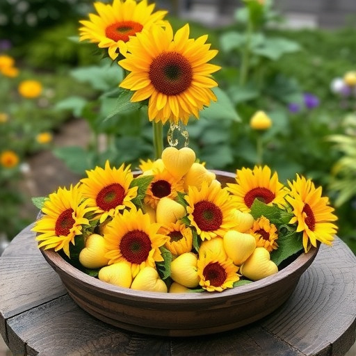 Sunflower hearts poured into bird table tray