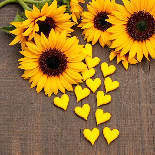 Sunflower hearts spilling onto wooden surface