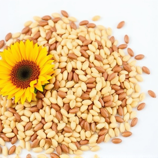 Sunflower seeds and grains mix