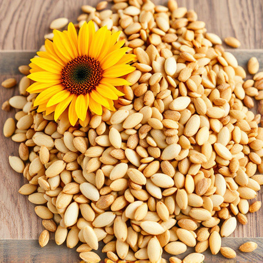 Sunflower seeds and grains mix
